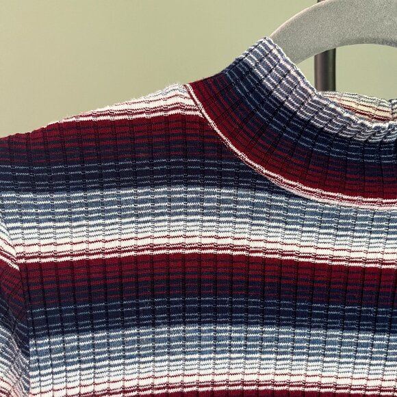 Vintage Mock Neck Striped Tee - Picture 4 of 6